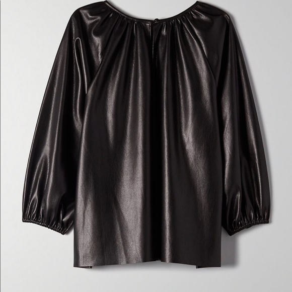 Wilfred Aritzia vegan leather blouse in XS - Picture 2 of 6